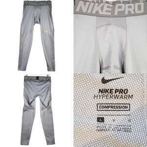 Nike Pro Leggings Women’s Size Large L Gray Hyperwarm Training Compression